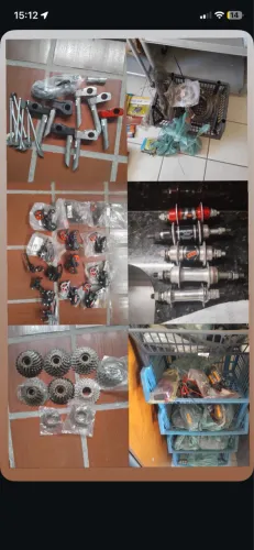 Lote Fechado Peças e Acessórios para Bicicleta (Novos e Diversos)