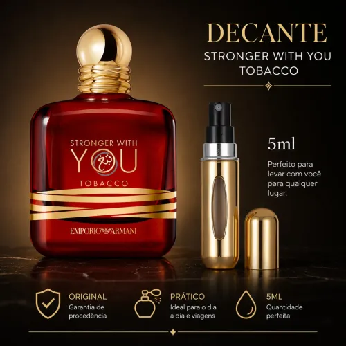 DECANTE 5 ML PERFUME ORIGINAL STRONGER WITH YOU EDIÇÃO ESPECIAL ARMANI