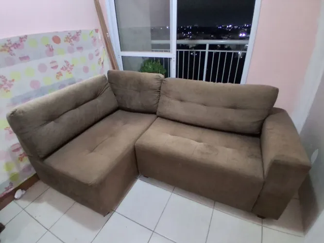 Sofá em L 5 lugares