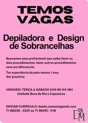 Depiladora e design de sobrancelhas 