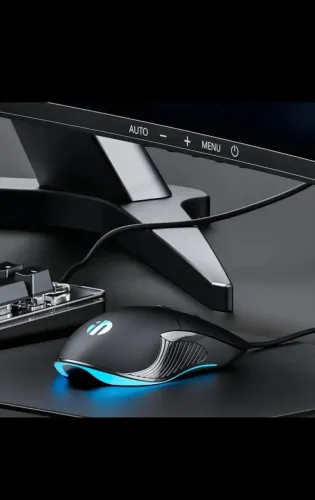 Mouse Gamer Inphic PB1 USB Com Fio LED Clique Silencioso Alta Precisão - NOVO NA CAIXA