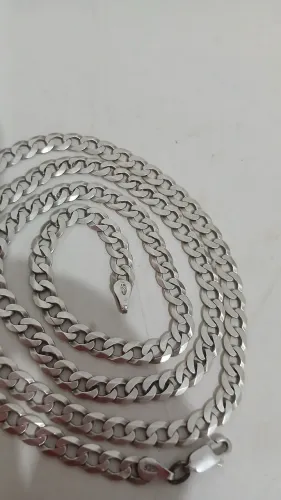 Colar masculino prata 925 escama de Peixe