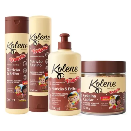 Kit 4 itens creme Kolene Treloso Completo<br>Chocolate