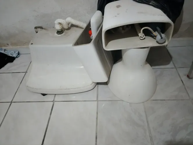 Vaso sanitário e um tanque