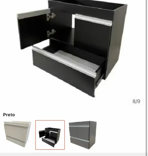 Gabinete banheiro preto