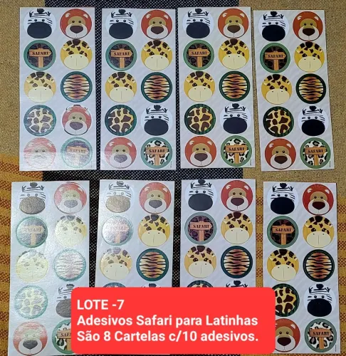 ADESIVOS SAFARI P/LATINHA