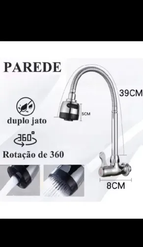 Torneira flexível de parede