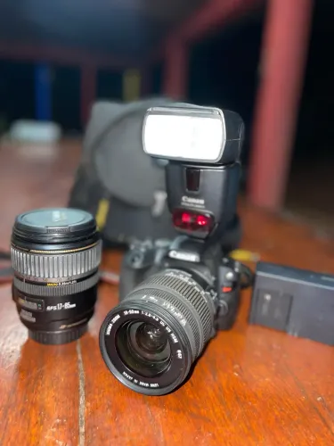 Canon EOS Rebel SL2 + 2 Lentes + Flash 430EX II - Kit Completo Profissional