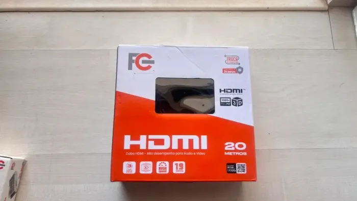 Cabo Hdmi 20 Metros Fc Full Hd 3d Alto Desempenho Para Tv Pc