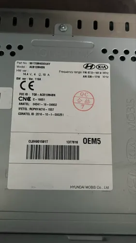 Par de Rádios Bluetooth Originais Hyundai Creta + Molduras