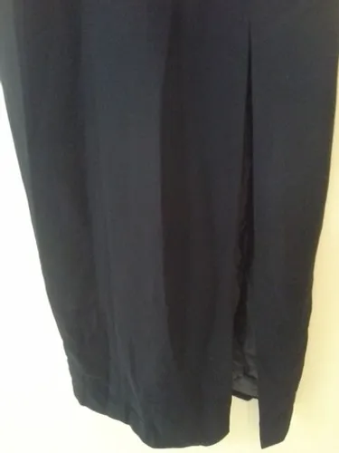 Vestido Longo Preto com alças, fenda lateral, tamanho P - em estado de novo