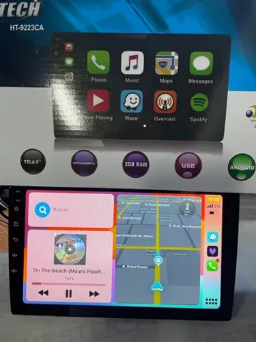 Multimidia htech ht9223ca 9?gps car play sem fio