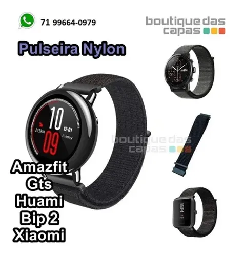 Pulseira nylon Smart watch Amazfit Gts Huami Bip 2 Xiaomi 20mm