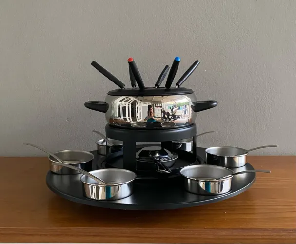 Conjunto Fondue Forma Inox Completo 23 peças Novo
