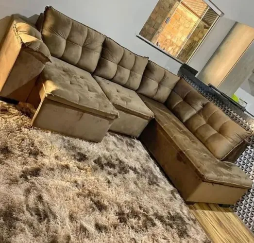 sofa de canto retratil reclinavel / molas ensacadas