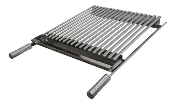 Grelha Argetina Parrilheira Inox 45x40 Com Coletor Para Gordura