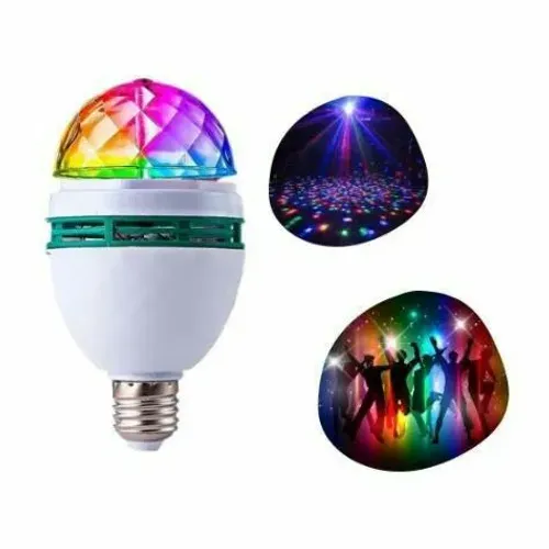 Lampada Giratória Globo De Luz Led Rgb Bola Maluca E27 , Bivolt