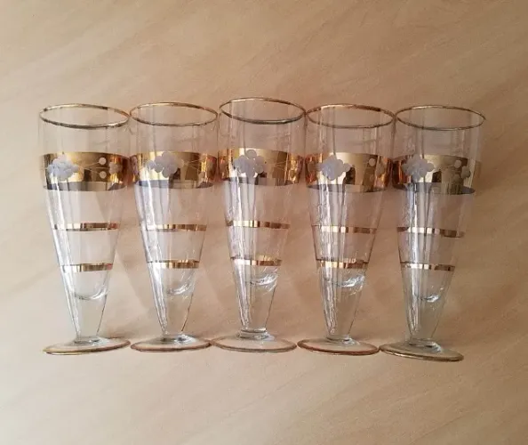 Conjunto Taças Cristal Lapidado Tulipa - Leia A Descrição