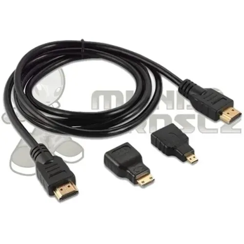 Cabo HDMI 4 em 1, Hdmi x Hdmi, Hdmi x Mini Hdmi, Hdmi x Micro Hdmi - It-Blue 