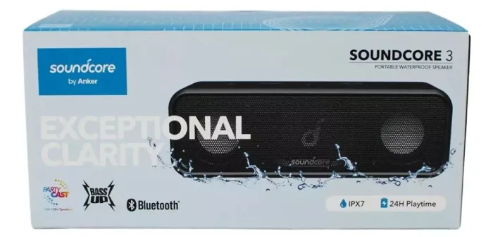 Caixa de som Soundcore 3 Anker+Case transp