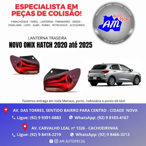 lanterna novo onix hatch 2020 até 2025