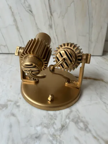 spot aletado duplo dourado de alumínio para lâmpadas E27