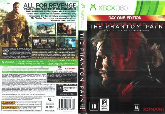 Metal Gear Soli dv The Phantom Pain Day One Edition Xbox 360