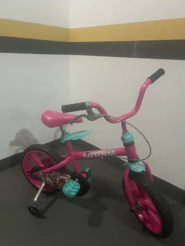Bicicleta Infantil Aro 14 Bandeirante Lol Cor Rosa