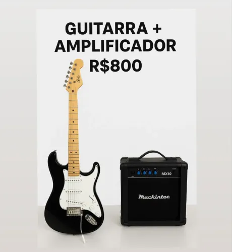 Guitarra + caixa imperdível