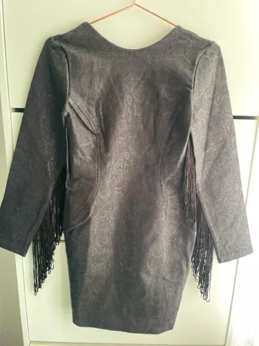 Vestido Fabulous Agilità Original M Franjas e Textura Snake Chic
