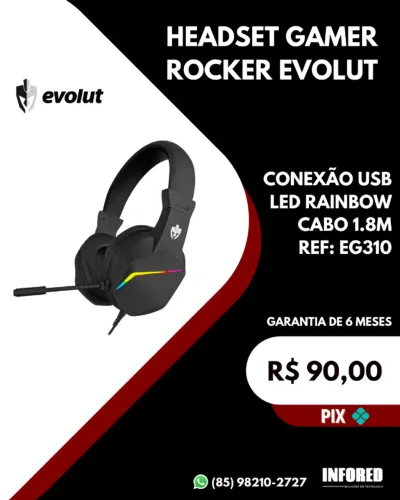Headset gamer Rocker Evolut EG310