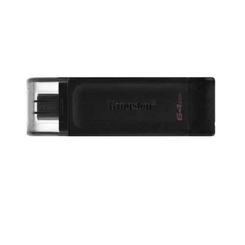Pendrive Kingston 64GB - NOVO , USB-C 3.2, leitura 70MB/s, Gravação 10MMB/s