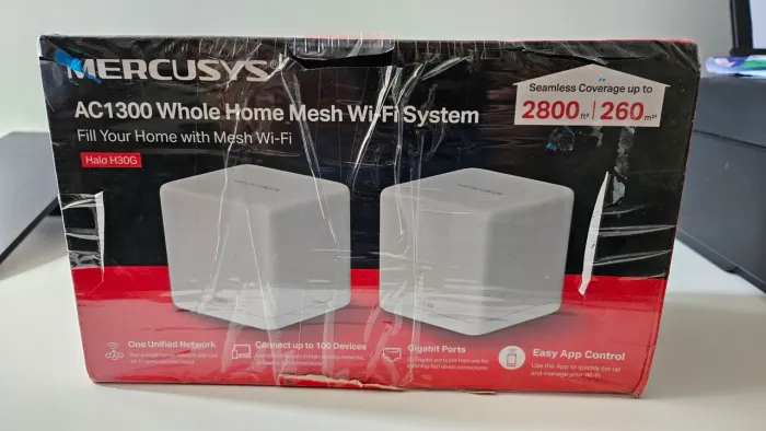 Roteador Mesh Mercusys Halo H30G AC1300 - Kit com 2 - Lacrado!