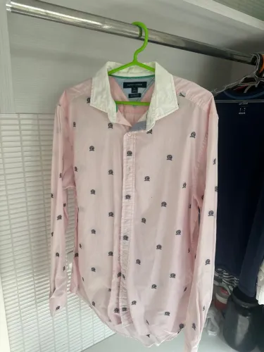 Camisa Tommy Hilfiger Rosa com Estampa
