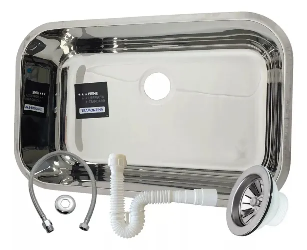 Cuba Aço Inox Tramontina Prime N 2 56x34x17 Com Válvula
