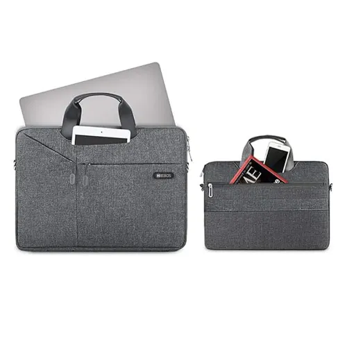PASTA EXECUTIVA PARA NOTEBOOK 15,4" CINZA/PRETO - HREBOS 