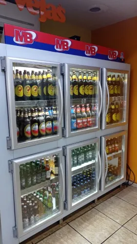 CERVEJEIRA INOX 6 PORTAS VIDRO DUPLO NOVA 220V