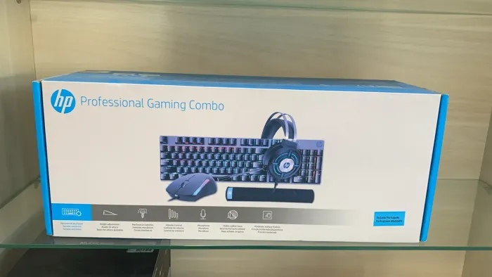 Kit Gamer HP Professional Combo - Teclado, Mouse e Headset - Parcela sem juros