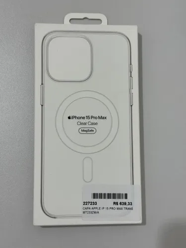 [novo] Capa Transparente Apple (Clear Case) MagSafe iPhone 15 Pro Max Original