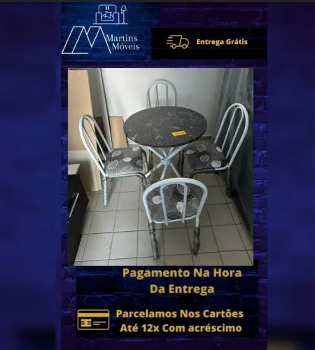 GRANDE PROMOÇÃO* CONJUNTO DE MESA 4 CADEIRAS  ENTREGA GRÁTIS ACEITA CARTÃO         
