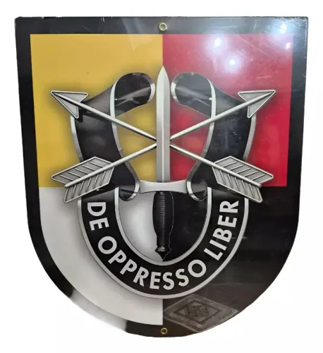 Placa Escudo De Oppresso Liber Aço (raridade)