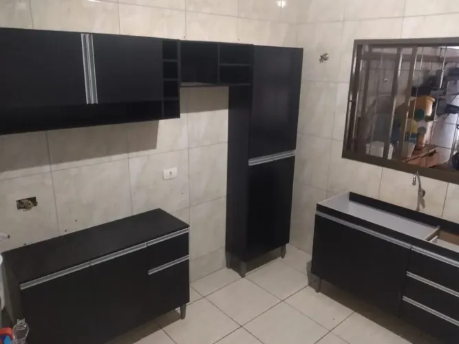 Conjunto de Armários de Cozinha Preto