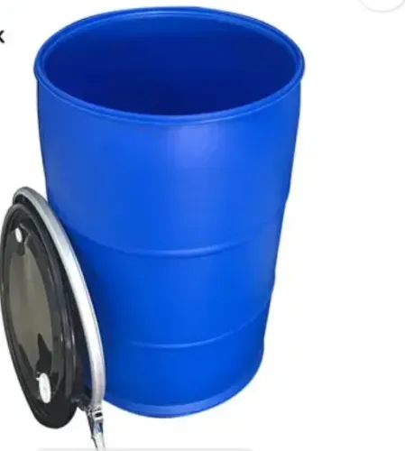 Tambor Azul com Tampa - Ideal para diversas finalidades!