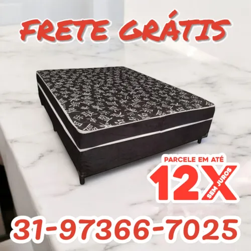 CAMA BOX CASAL NOVAS / 12 X SEM JUROS/ ENTREGA GRÁTIS