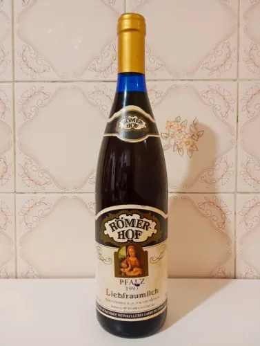 Antiga Garrafa De Vinho Branco Alemão Romer Hof Liefraumilch - Lacrada