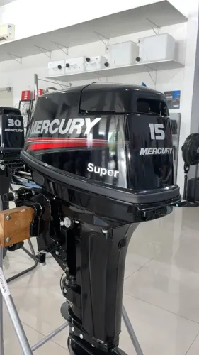 Motor de popa Mercury 15hp Super - Zero!