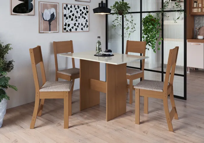 Mesa de MDF com 4 Cadeiras NOVO