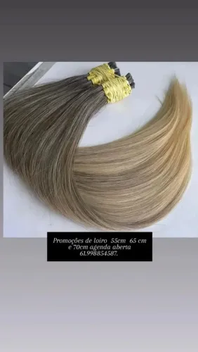 Cabelo loiro brasileiro 55cm, 65cm e 70cm