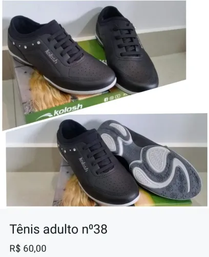 Tênis Kolosh Preto Adulto Nº38