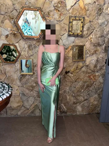 Vestido verde menta M festa